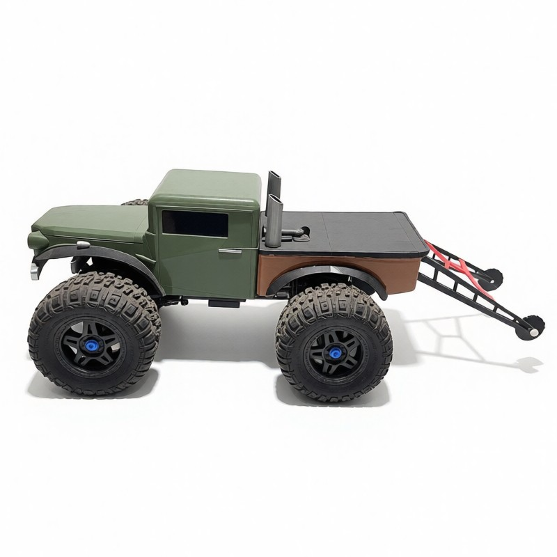 The custom RC body printed — side view