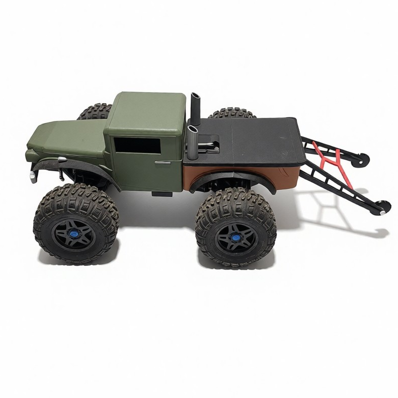 The finished RC body — top view